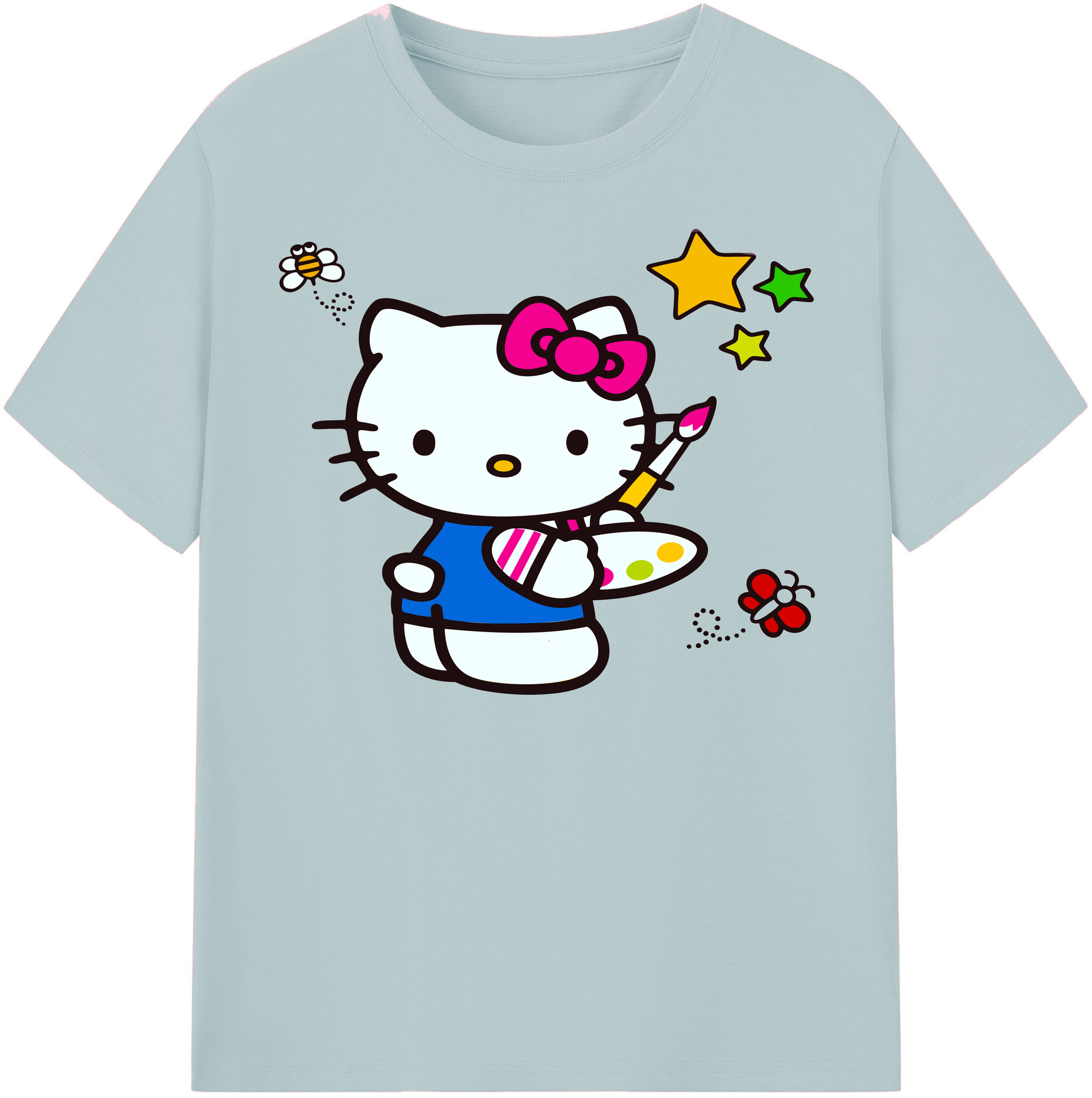 （画像用） Hello Kitty ハローキティ 綿100％半袖Tシャツ（フロントプリント）
